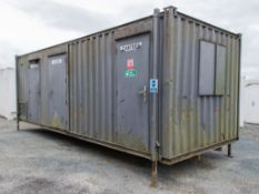 24 ft x 9 ft steel anti vandal welfare site unit Comprising of: canteen area, water store,