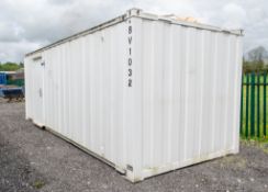 24 ft x 9 ft steel anti vandal office site unit c/w keys BV1032