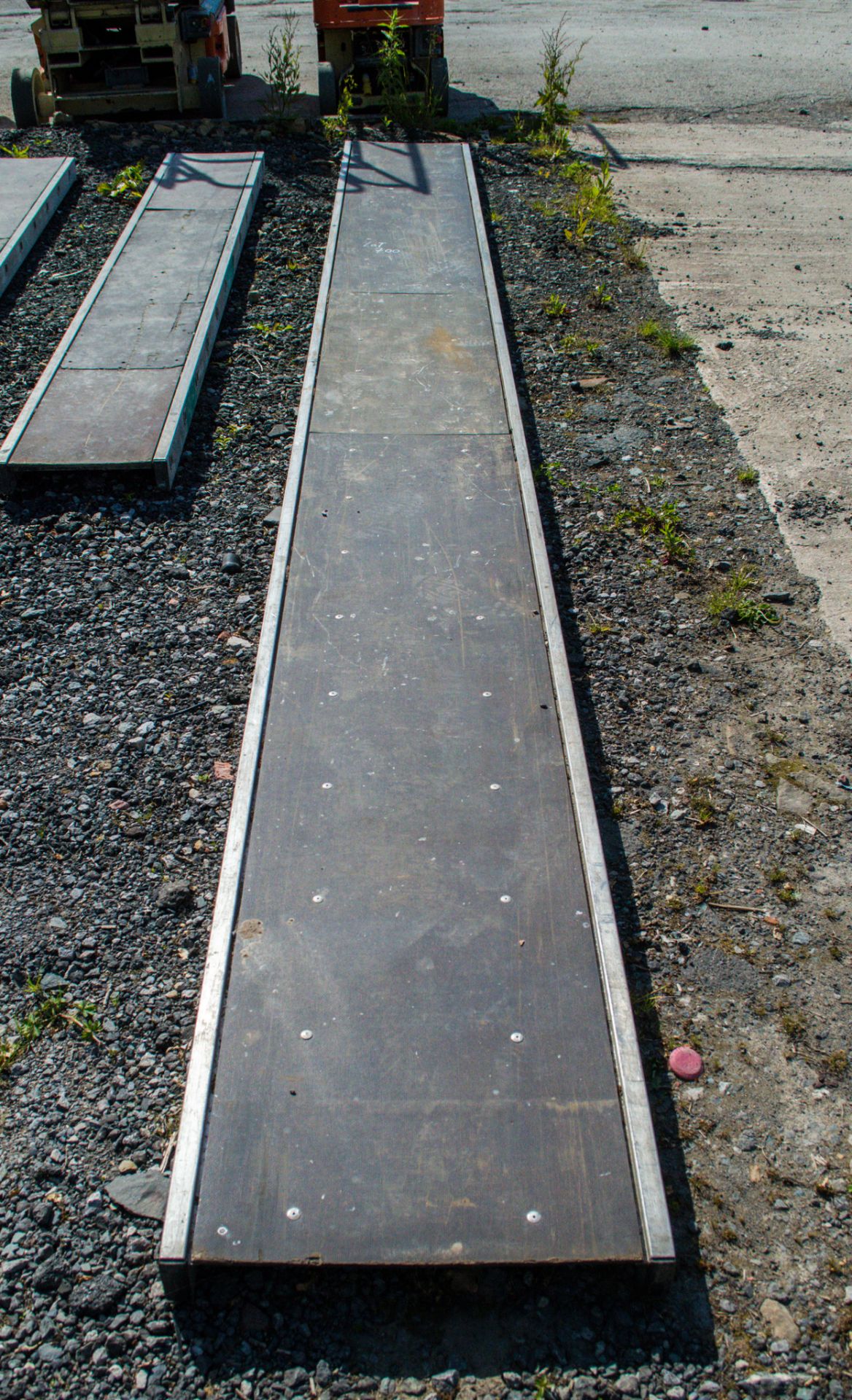 Aluminium staging board approximately 20ft long STA1056