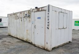 21 ft x 9 ft steel anti vandal office site unit ** open - no keys **