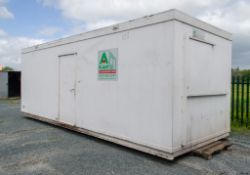 24 ft x 9 ft steel anti vandal office site unit c/w keys A613410