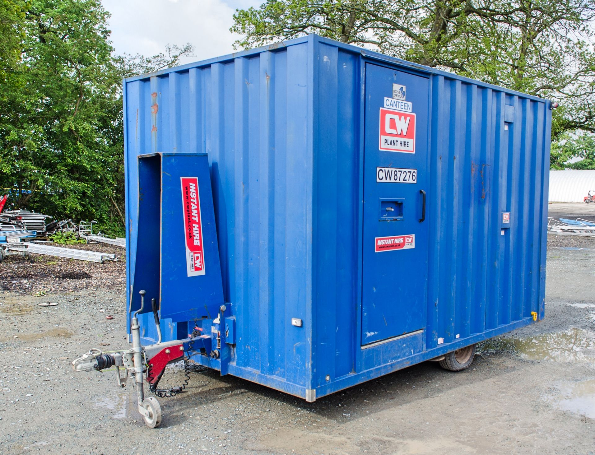 Boss Cabins 12 ft x 8 ft steel anti vandal mobile welfare site unit Comprising of: Canteen area,