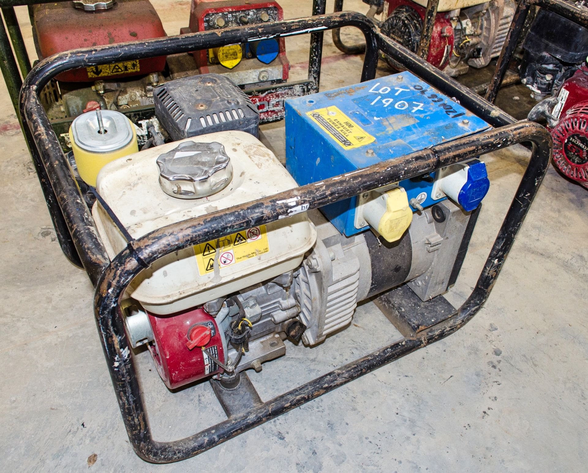 Stephill 2.7 kva petrol driven generator ** Pull cord assembly missing ** 1201-6690