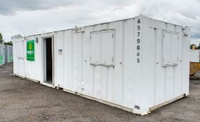 32 ft x 10 ft steel anti vandal office site unit A579645 ** External door missing **