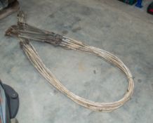 10 adjustable wire ropes ** No VAT on hammer price but VAT will be charged on the buyer's