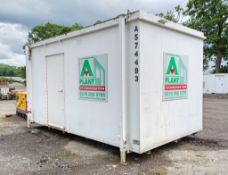 16 ft x 9 ft steel 3 + 1 toilet site unit Comprising of: Gents toilet (3 - cubicles, 3 - urinals & 2