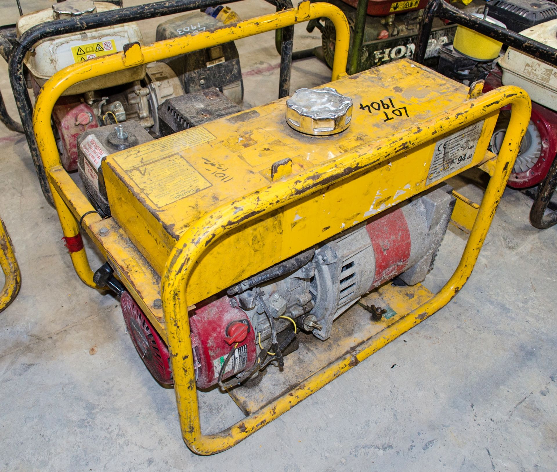 Harrington 3 kva petrol driven generator 1101-1392