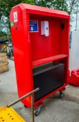 Armorgard Sanistation mobile hand sanitisation station c/w steel cabinet and key A1126875