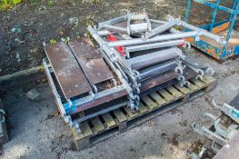 Pallet of aluminium podium platforms as photographed