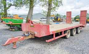 Loadmaster 24 ft x 8 ft tri axle beaver tail plant trailer S/N: 85815