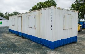 32ft x 10ft steel anti vandal locker room unit c/w keys BUOFF303