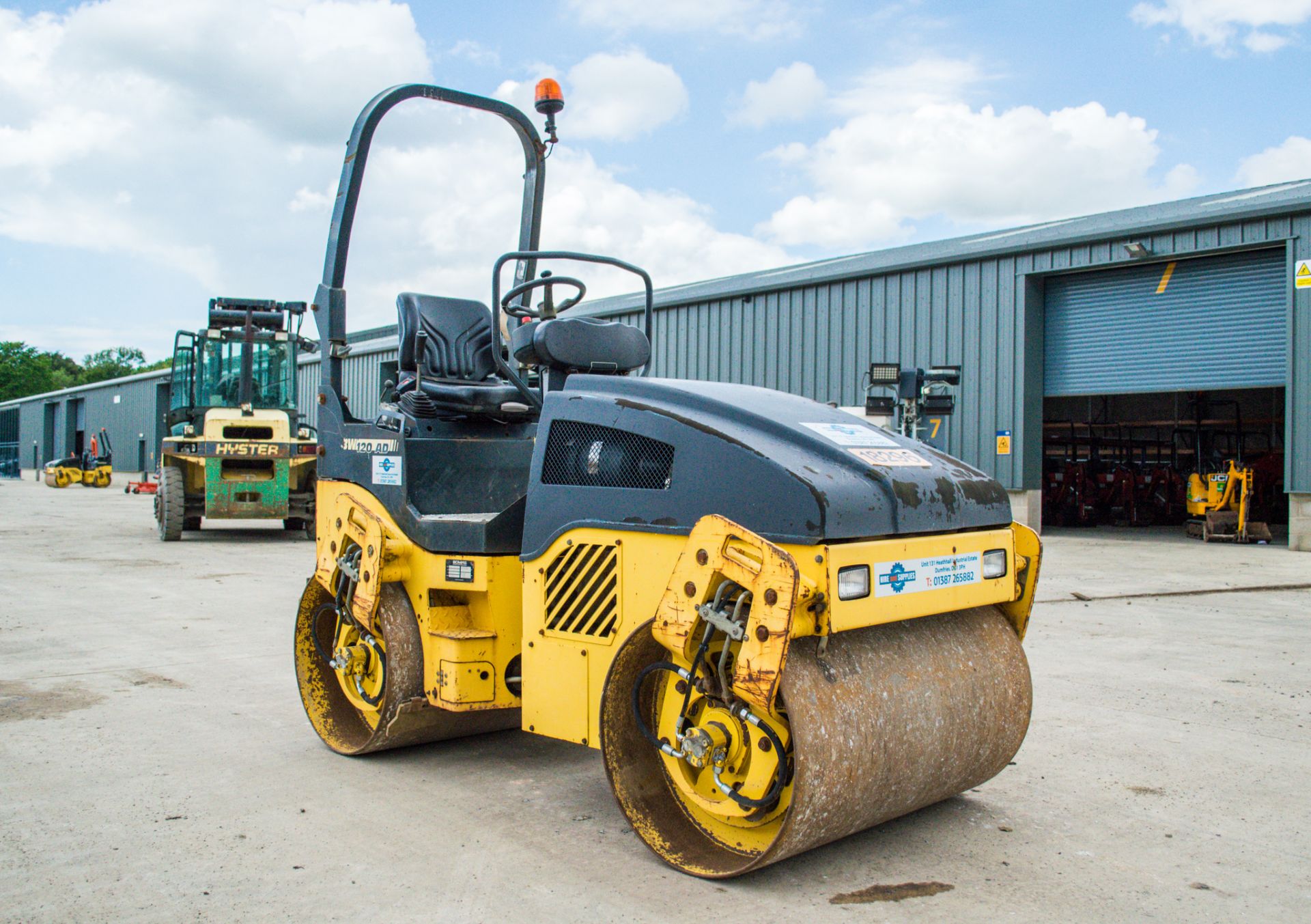 Bomag BW120 AD-4 diesel driven double drum roller Year: 2006 S/N: 0022992 Recorded Hours: 1373 - Image 2 of 12