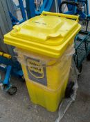 Yellow Shield spill kit wheelie bin