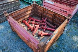 Meva stillage and contents of approximately 8 trench box props