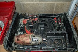 Milwaukee 1/2" cordless impact wrench c/w 2 batteries and carry case ** No charger **