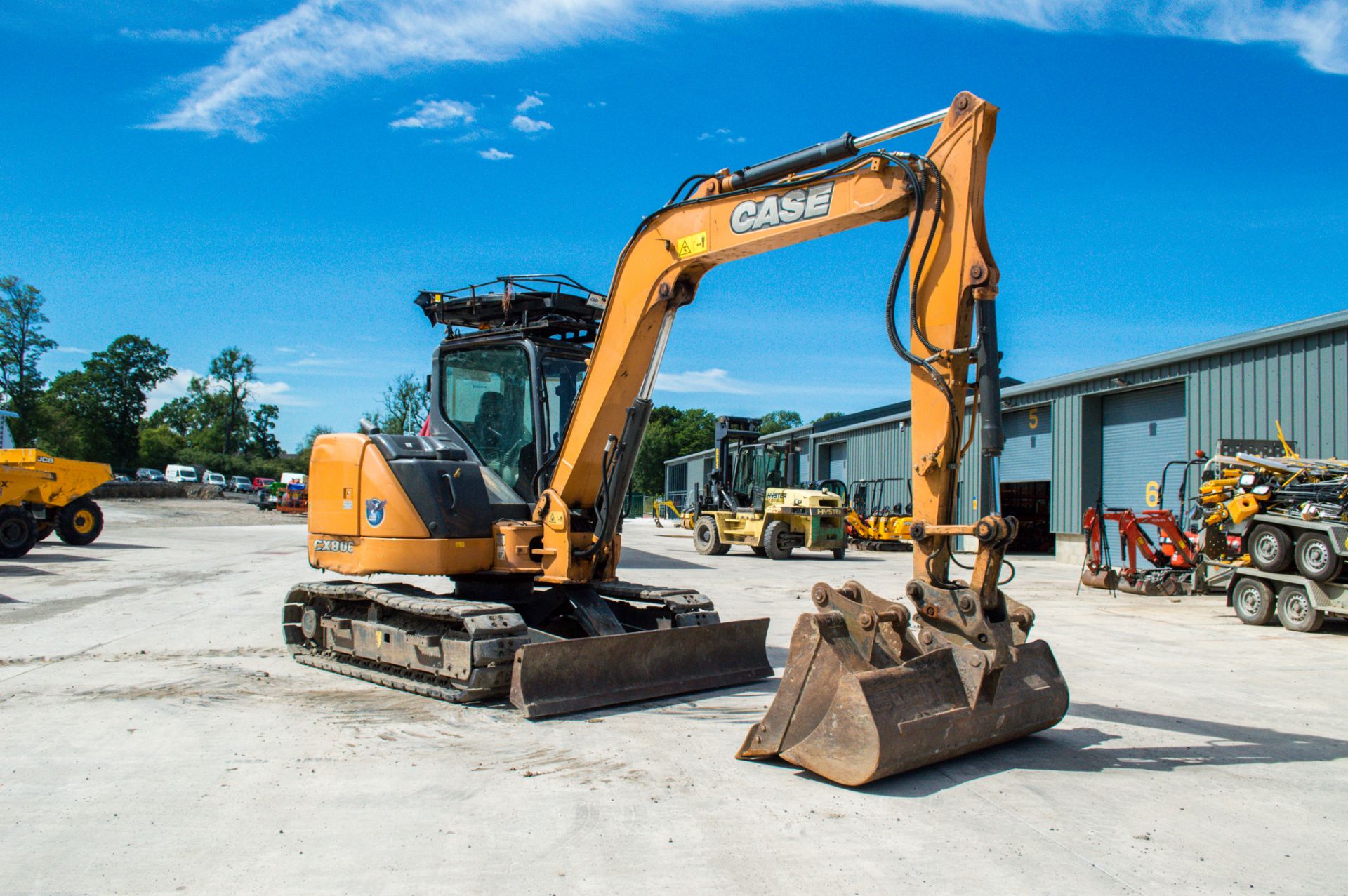 Case CX80C 9 tonne rubber pads reduced tail swing excavator Year: 2015 S/N: 1352 Recorded hours: - Bild 2 aus 23