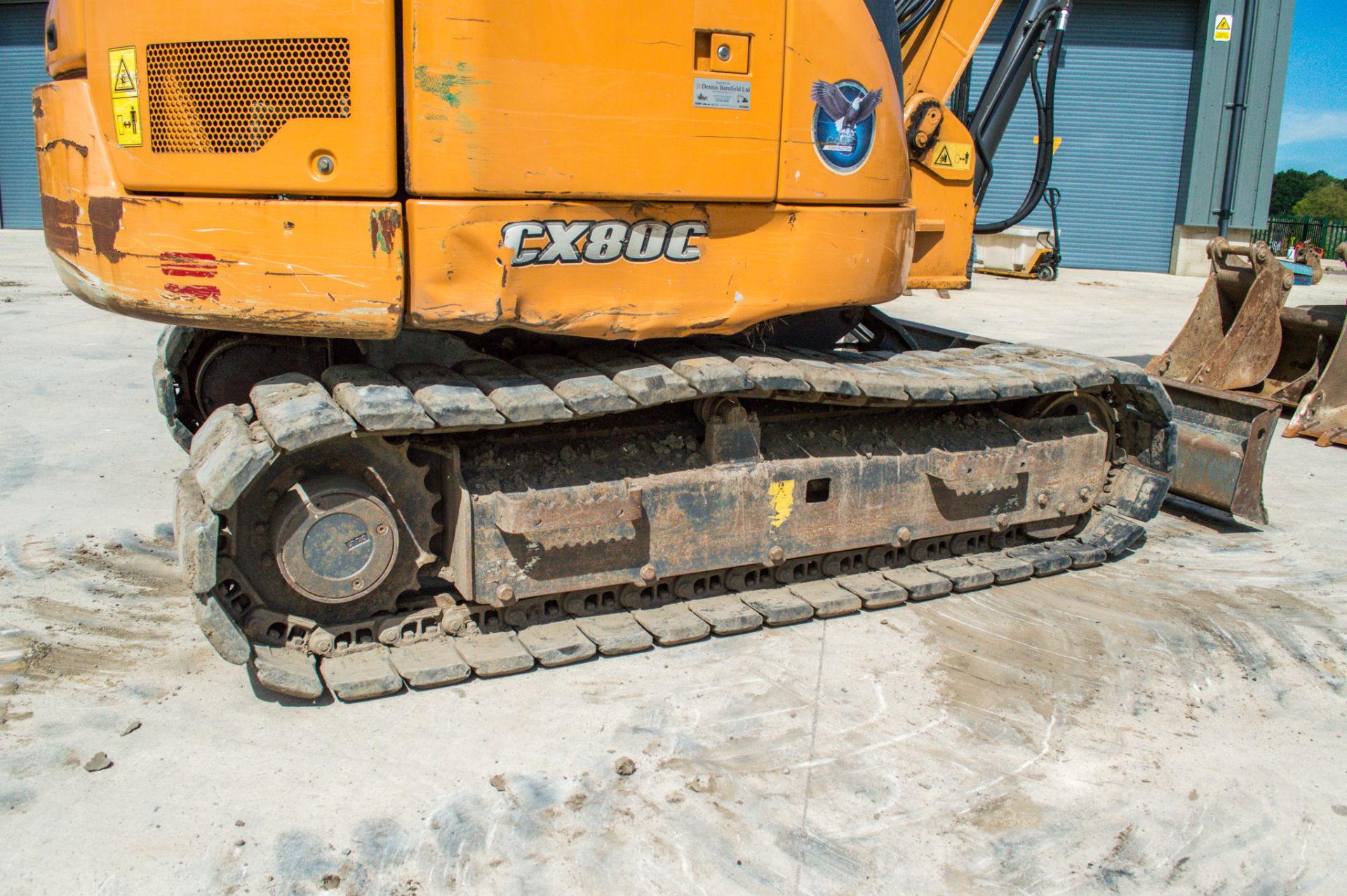 Case CX80C 9 tonne rubber pads reduced tail swing excavator Year: 2015 S/N: 1352 Recorded hours: - Bild 9 aus 23
