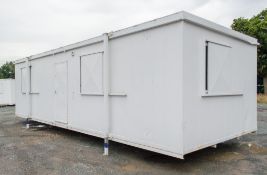 32 ft x 12 ft steel anti vandal office site unit c/w key ** Part of ceiling damaged **  270501