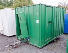 Groundhog 12 ft x 8 ft steel anti vandal mobile welfare unit Comprising of: Canteen area, toilet &