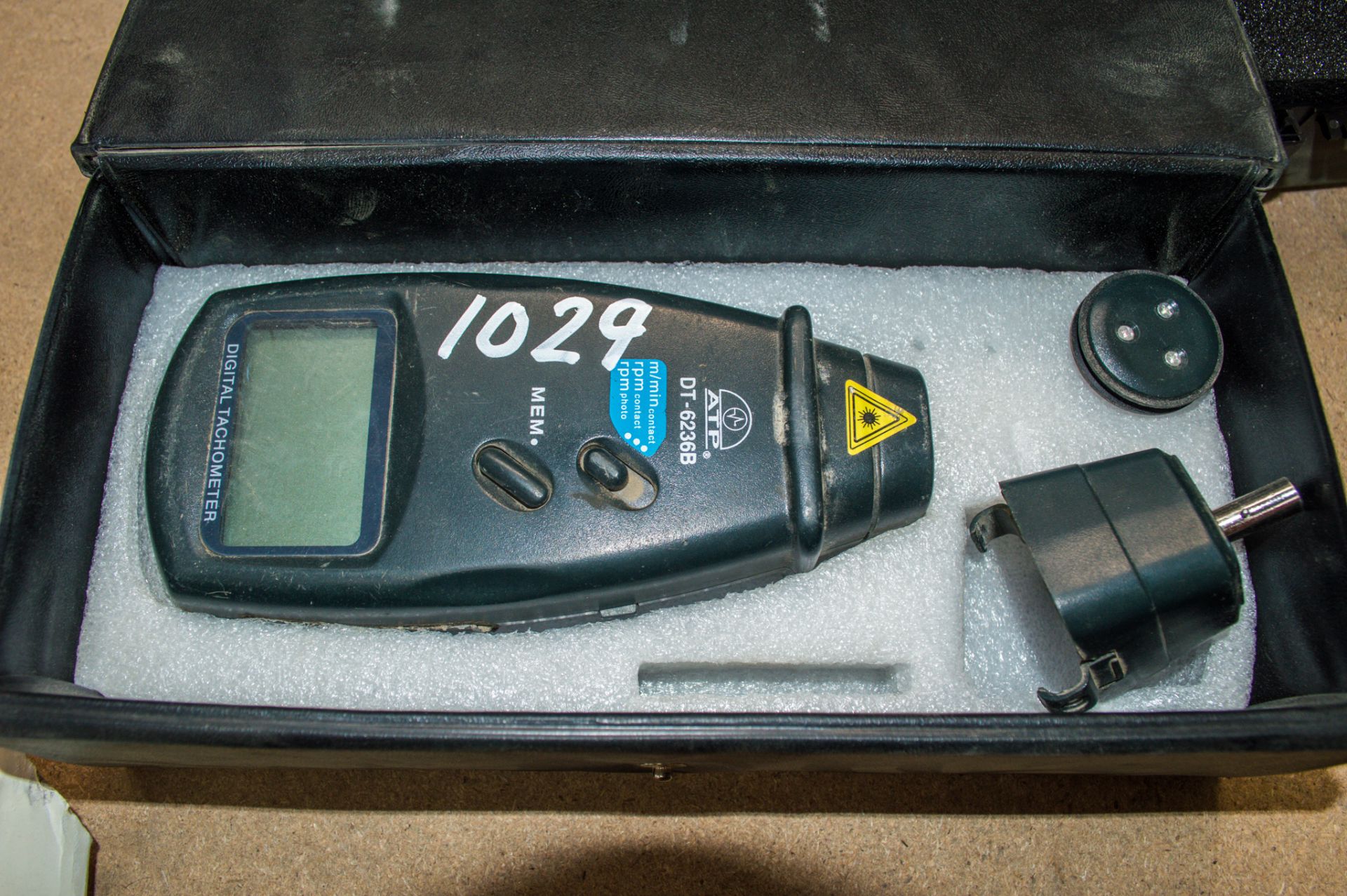 ATP DT-6236B digital tachometer c/w carry case