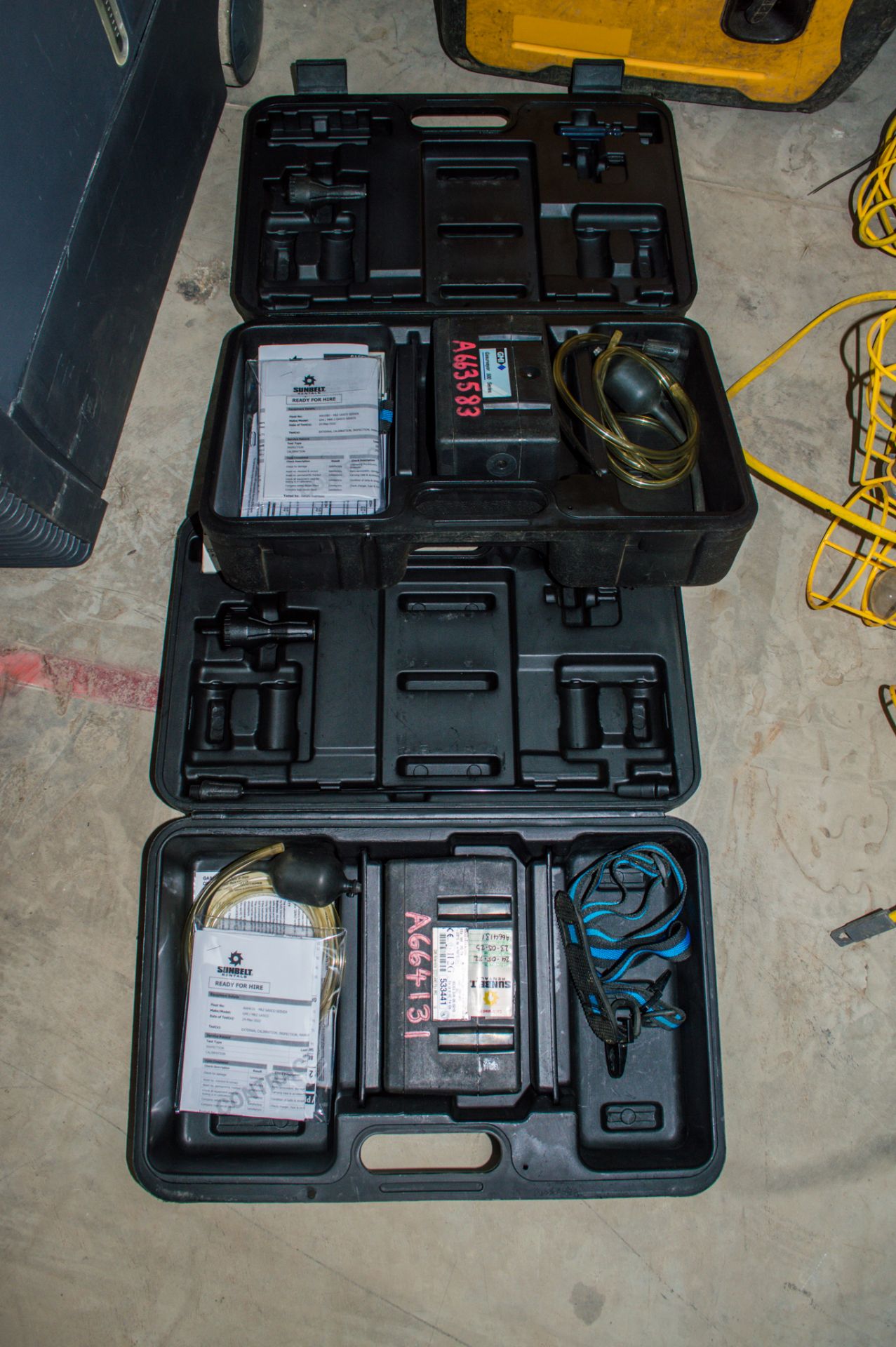 2 - GMI Gasco gas detection kits each c/w carry case A664131, A663583