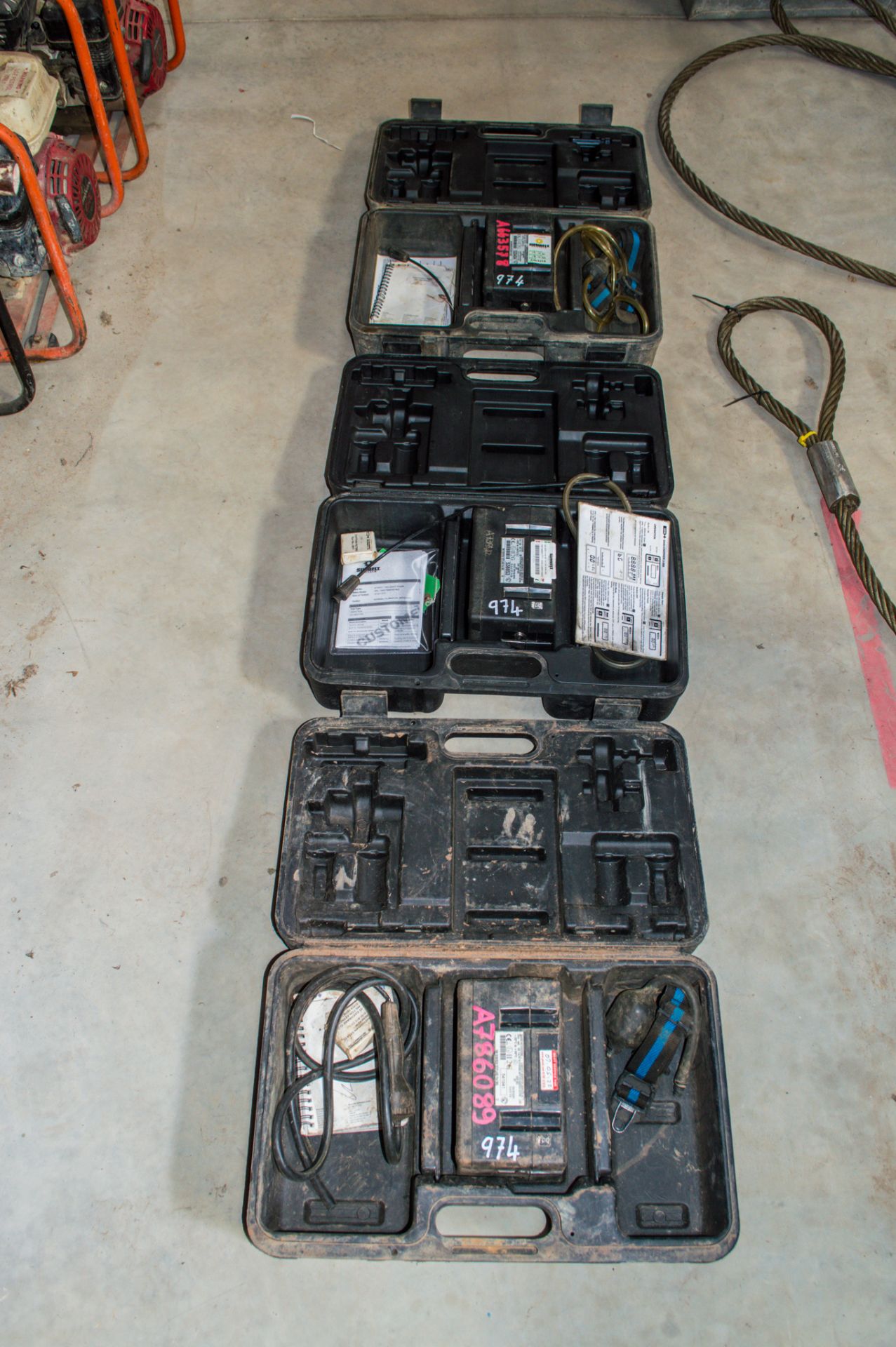 3 - Gasco Seeker gas detection kits each c/w carry case A663578, A739412, A786089