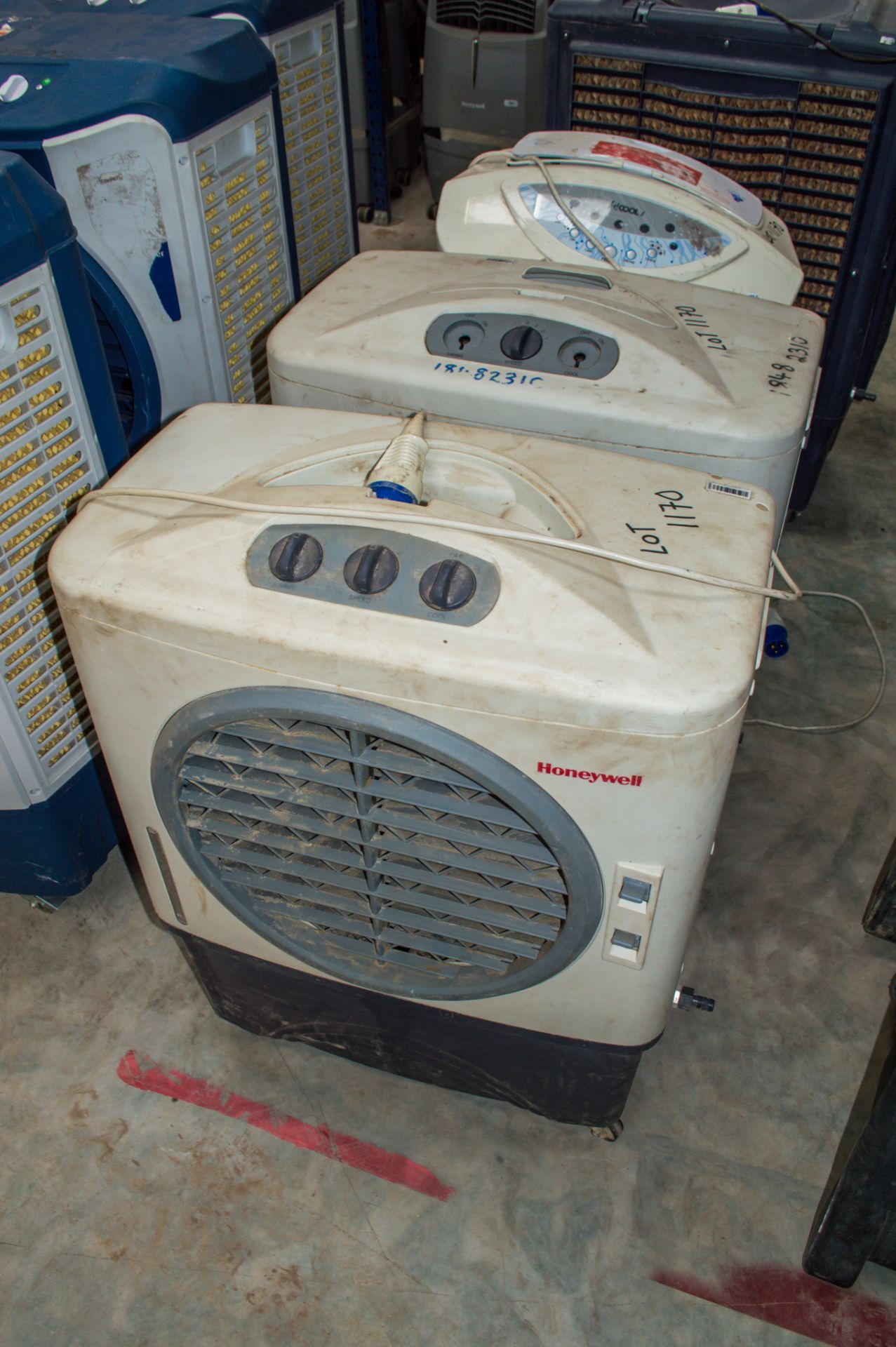 2 - Honeywell and 1 -Symphony 240v air conditioning units