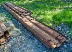 Approximately 13 steel shutters as photographed