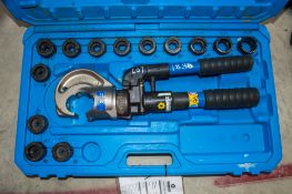 Cembre hydraulic crimping tool c/w 13-jaws and carry case A685988