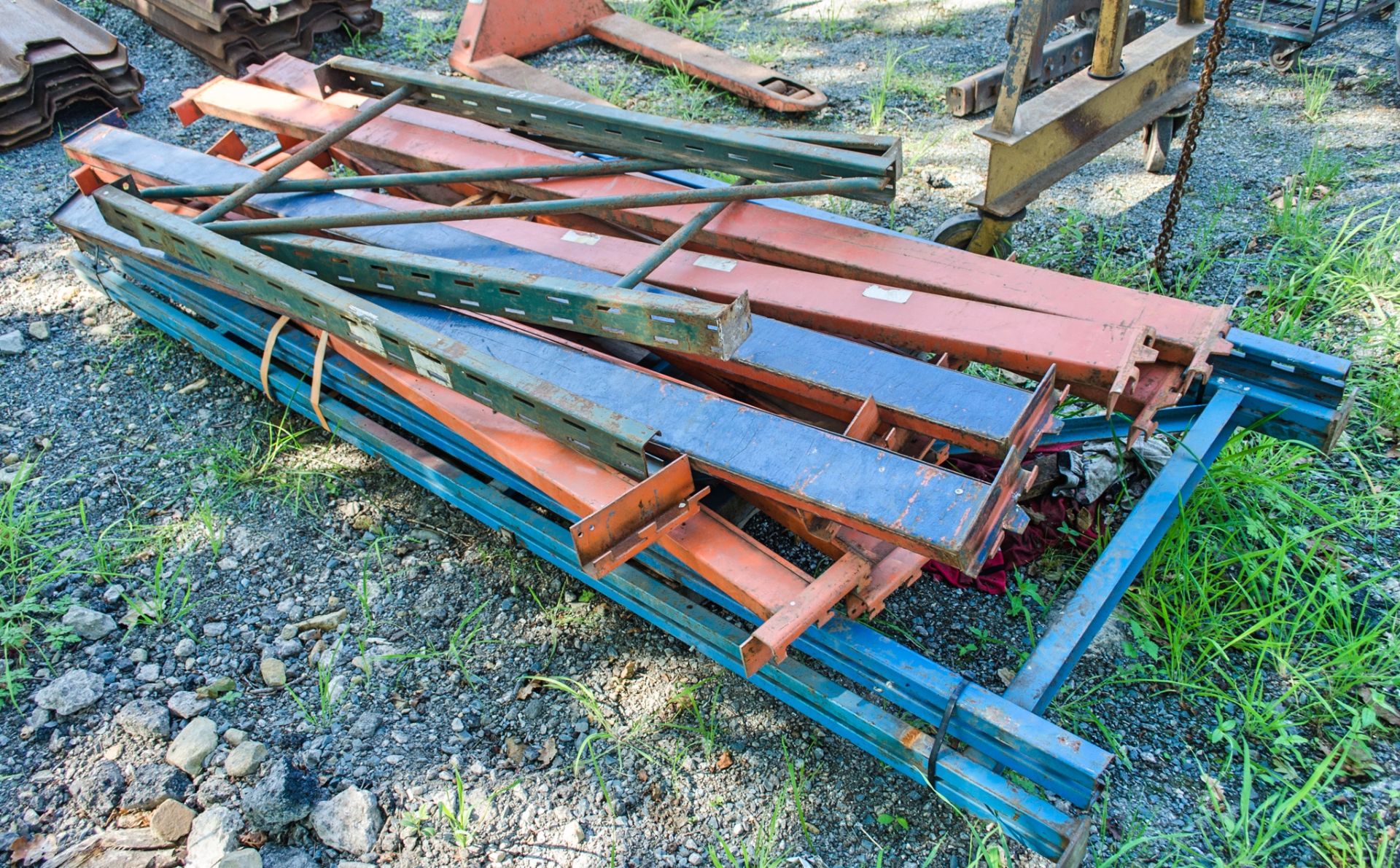 Pallet of steel racking