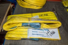 3 - 3 tonne x 1 metre webbing slings ** New and unused **