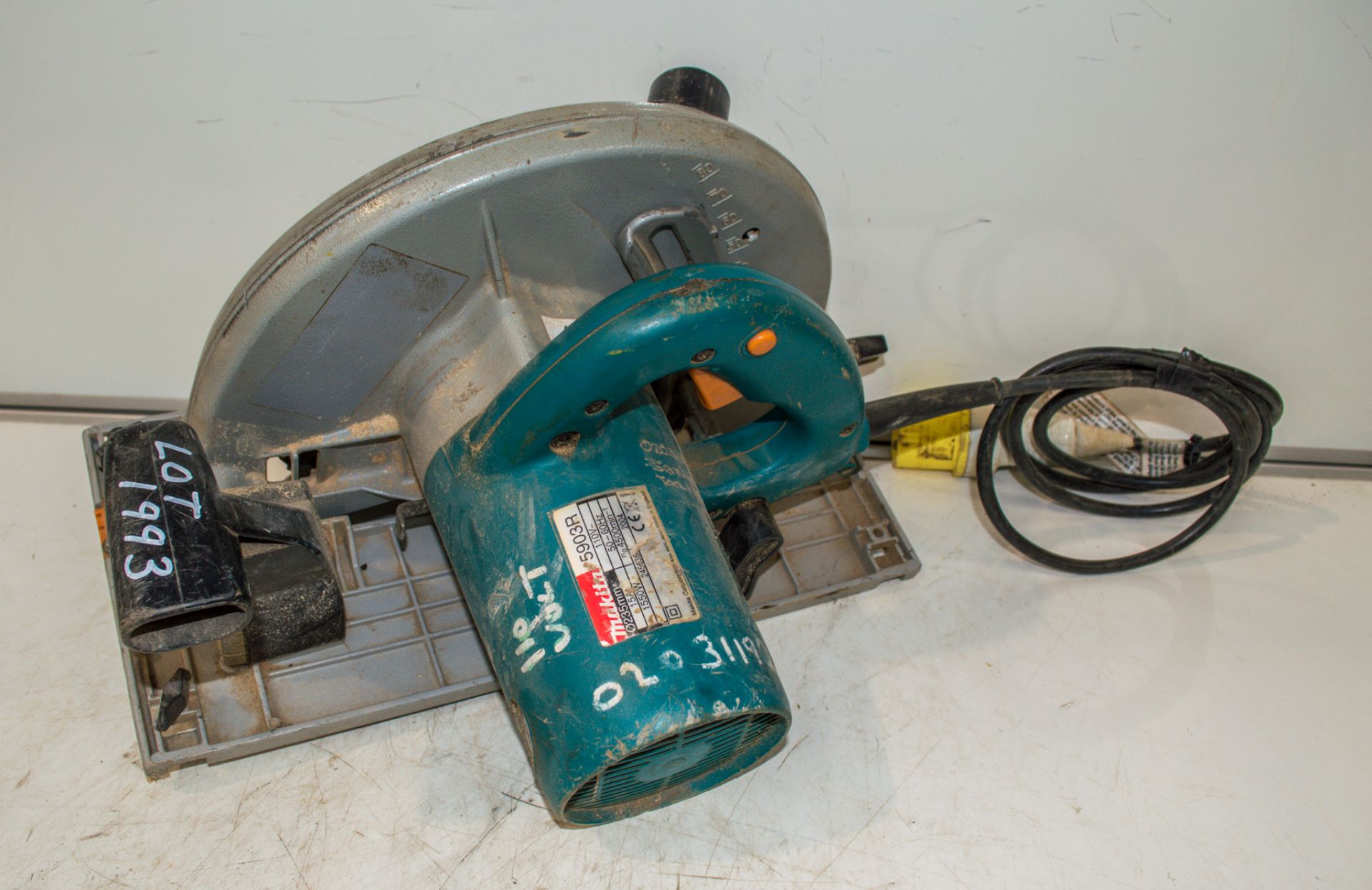 Makita 5903R 110v 235mm circular saw 02031192 - Image 2 of 2