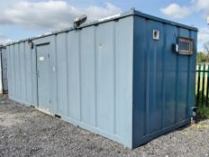 24 ft x 8 ft 6 inch steel anti vandal office site unit Comprising of lobby & 2 office areas c/w