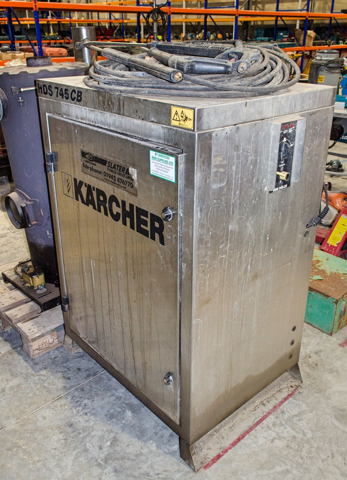 Karcher HDS745CB 240v diesel fuelled steam cleaner c/w 3 lances and hose - Image 2 of 4