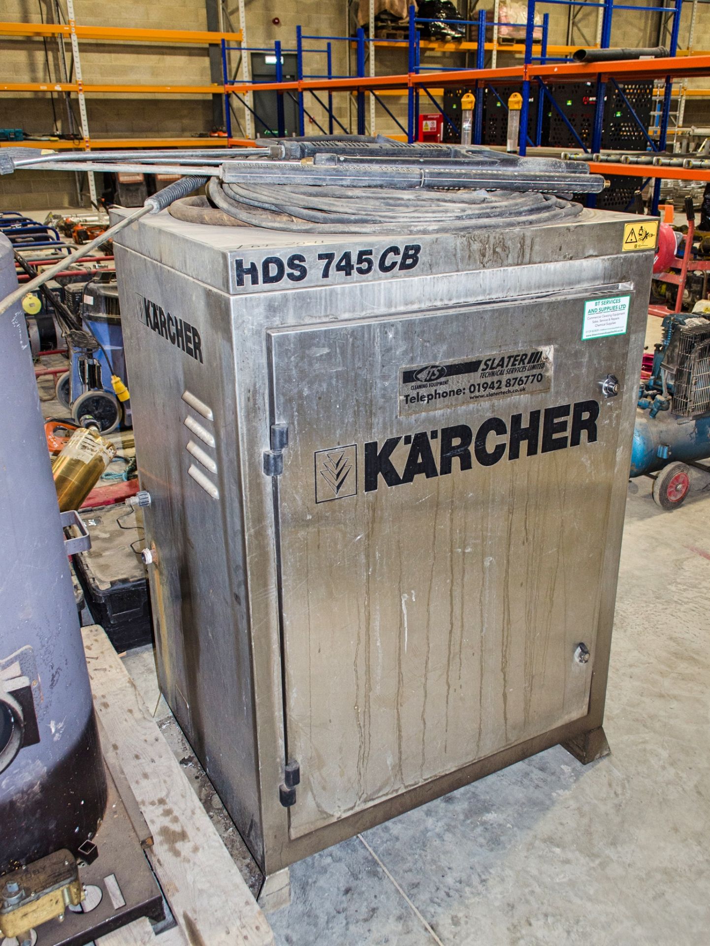 Karcher HDS745CB 240v diesel fuelled steam cleaner c/w 3 lances and hose