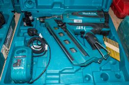 Makita GN900 cordless nailer c/w 2 batteries, charger and carry case MAK08510