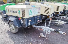 Doosan 7/41 diesel driven fast tow air compressor Year: 2013 S/N: 431925 Recorded hours: 933