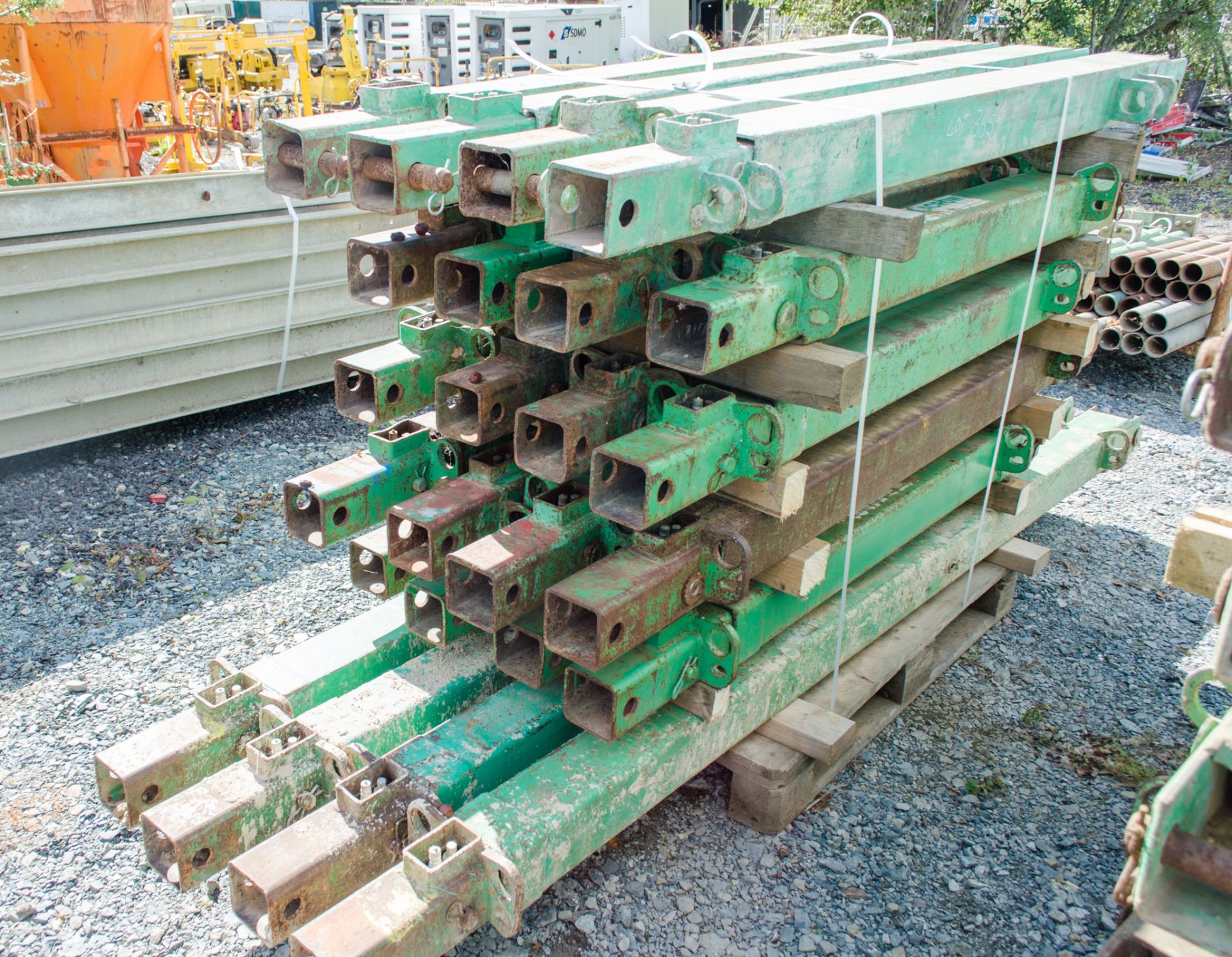Pallet of trench box connectors