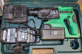 Hitachi 24v cordless SDS rotary hammer drill c/w 2 batteries, charger and carry case A1085969