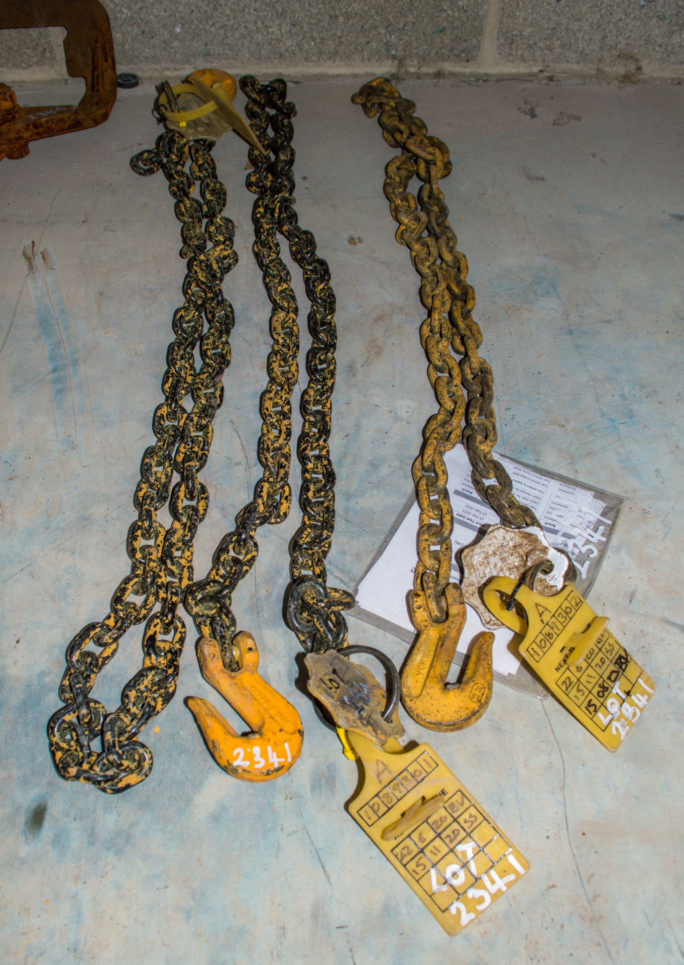 3 - 1 leg chains A1089301, A1089302, A1089300