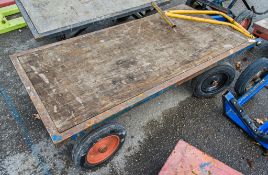 4 wheel warehouse trolley