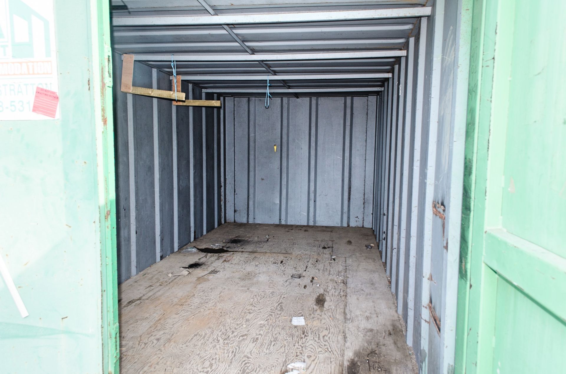 21 ft x 9 ft steel store unit A178617 ** No keys but unlocked ** - Image 5 of 5