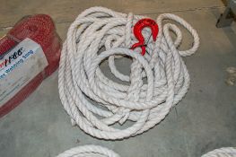 50kg lifting rope c/w hook ** New and unused **