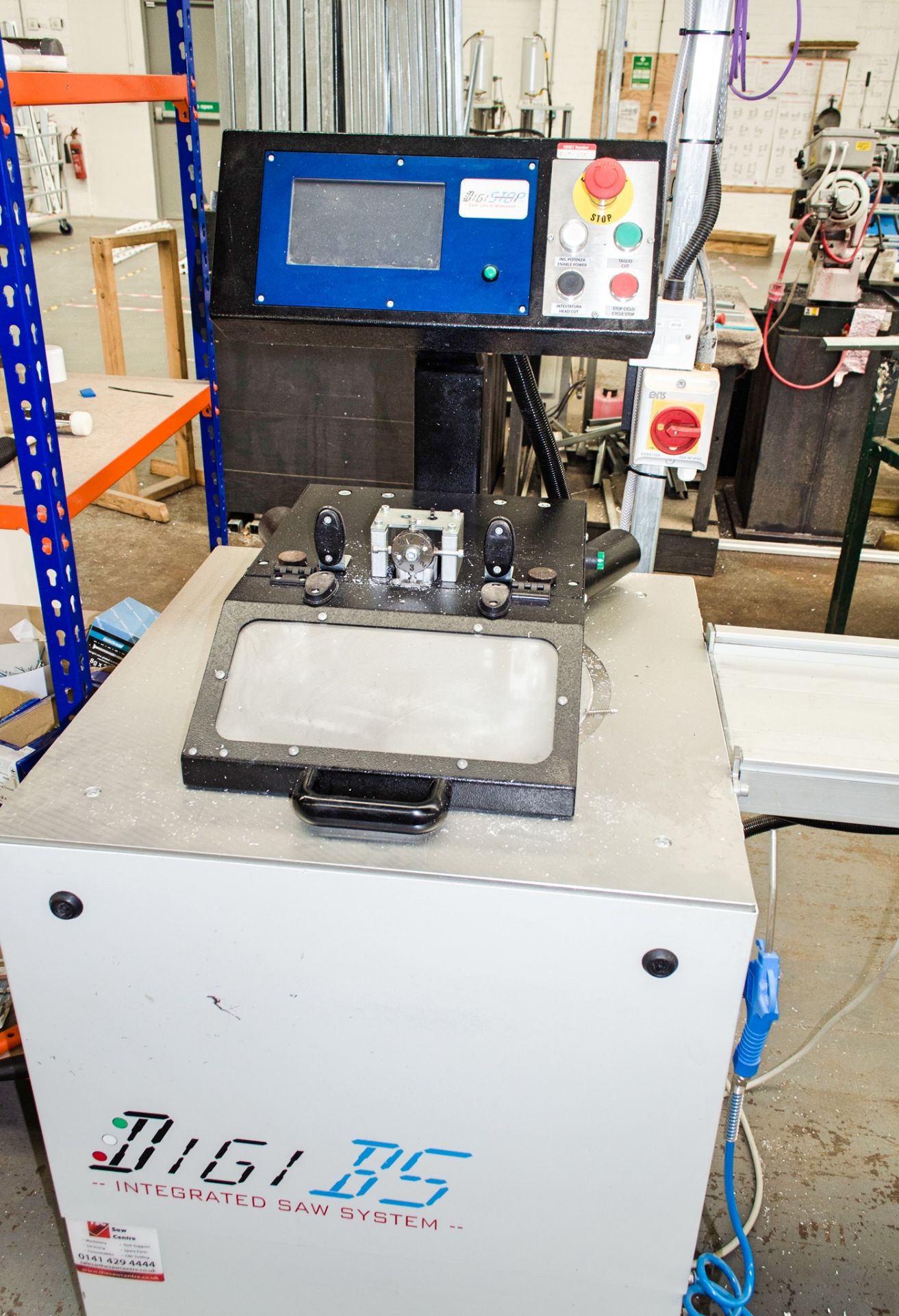 PMS Digi BS CNC integrated glazing bead saw S/N: DX023T ** The machines have now been removed from - Bild 5 aus 7