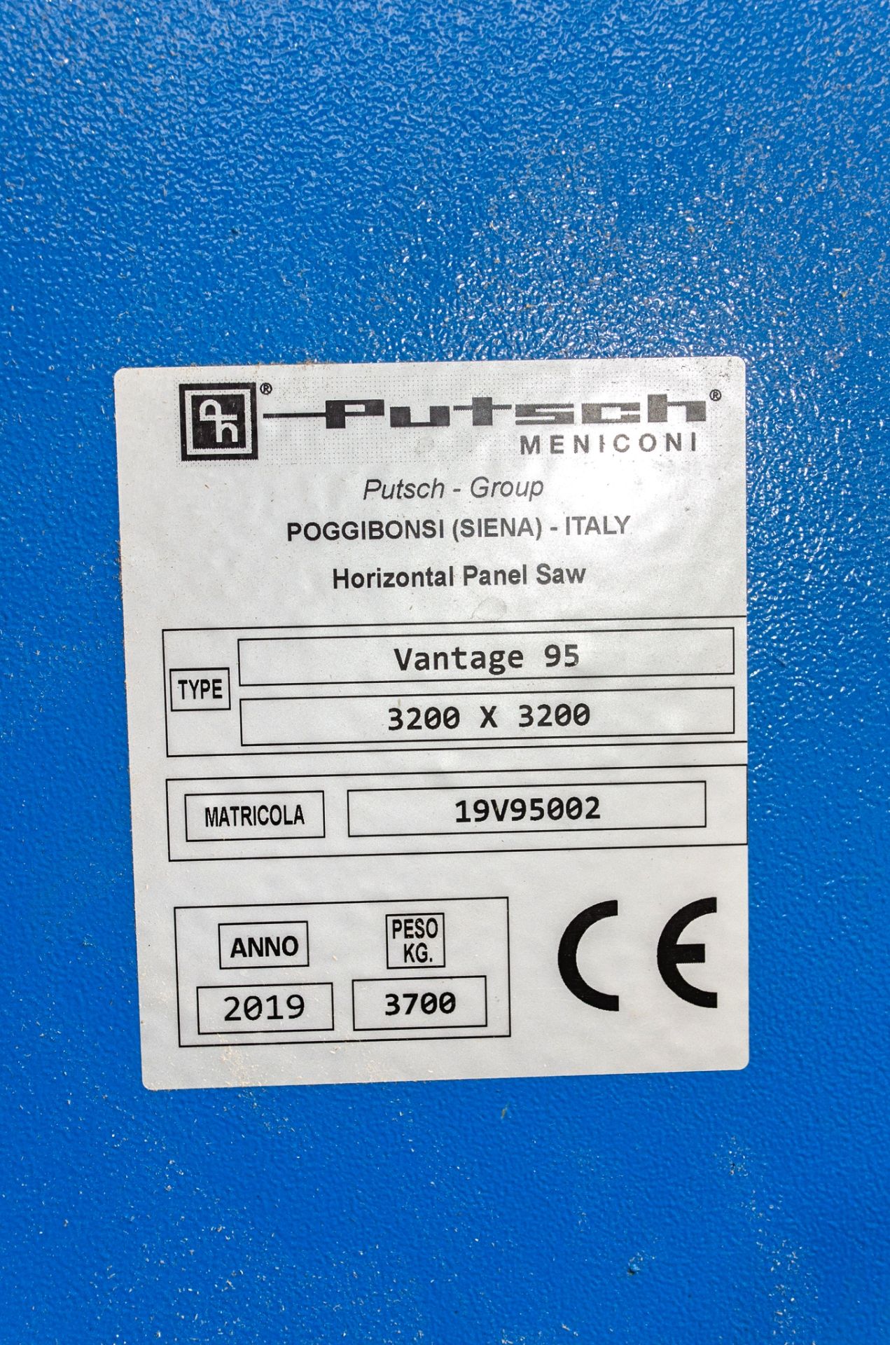 Putsch Meniconi Vantage 95 horizontal panel saw Year: 2019 S/N: 19V95002 c/w conveyor feed system ( - Image 14 of 14