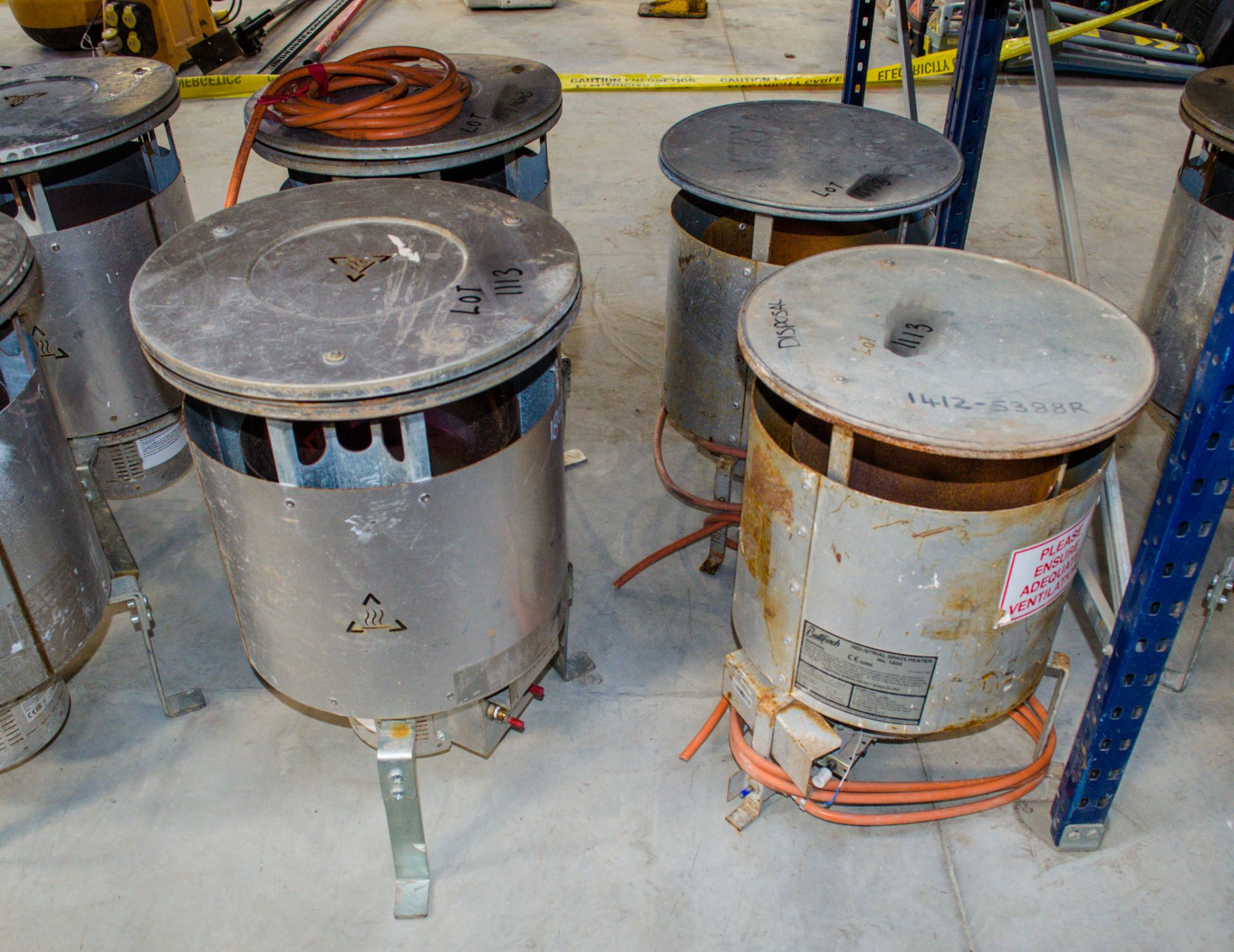 4 - gas fired dust bin heaters