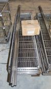Stainless steel shelving unit with 8 shelves 220 cm high x 120 cm wide x 40 cm deep