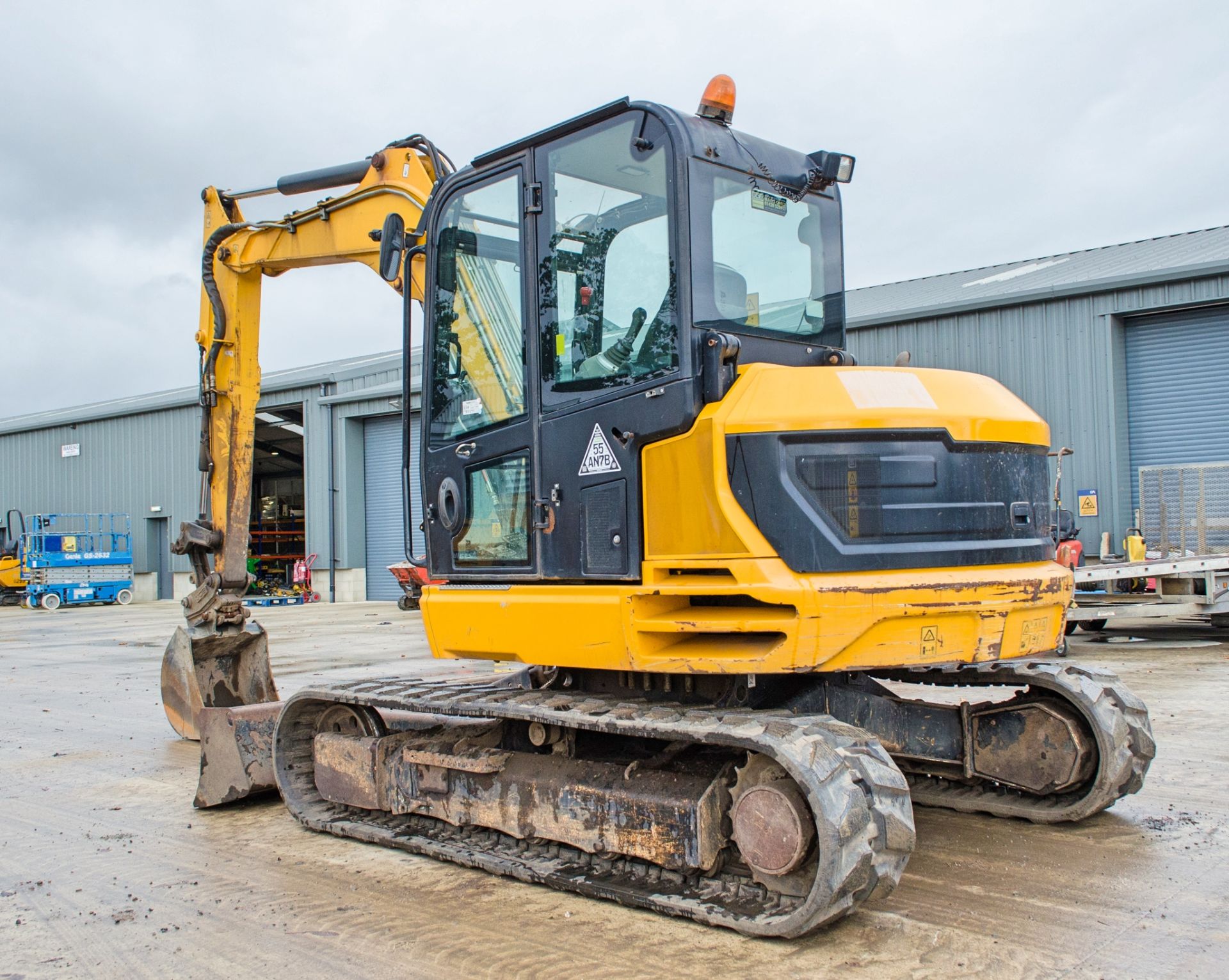 JCB 86C-1 Eco 8.5 tonne rubber tracked excavator Year: 2016 S/N: 2250290 Recorded Hours: 4734 blade, - Image 4 of 22
