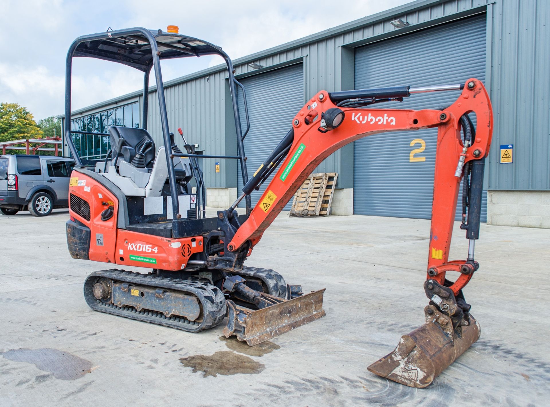 Kubota KX016-4 1.5 tonne rubber tracked mini excavator Year: 2016 S/N: 60127 Recorded Hours: 1308 - Image 2 of 23