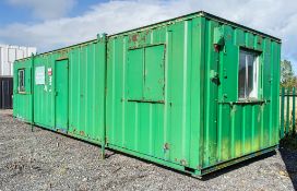 32 ft x 10 ft steel anti-vandal jack leg office site unit Comprising of: lobby & 2 offices c/w